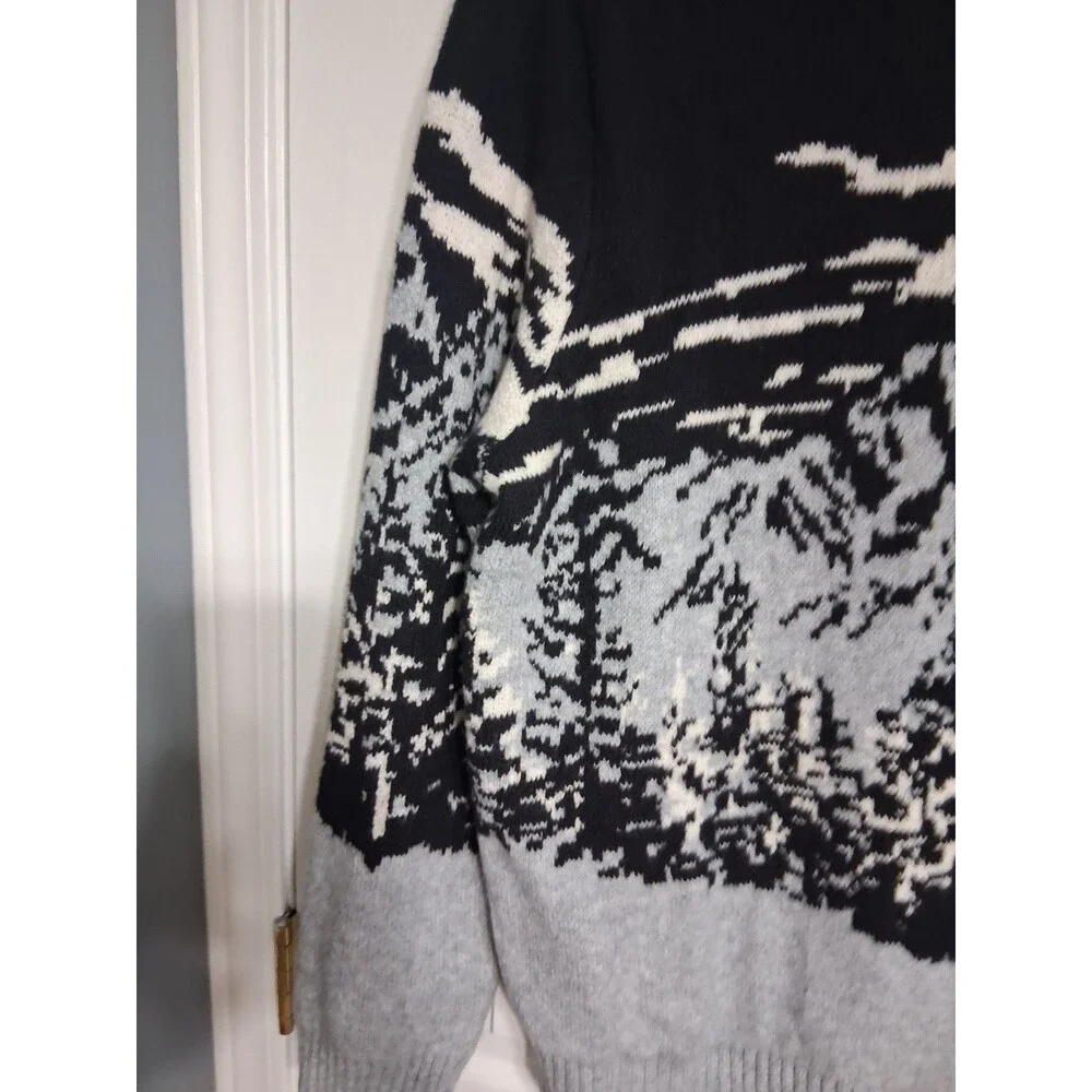 NWT Men's Old Navy SoSoft Crewneck Sweater Size XL Black/Gray